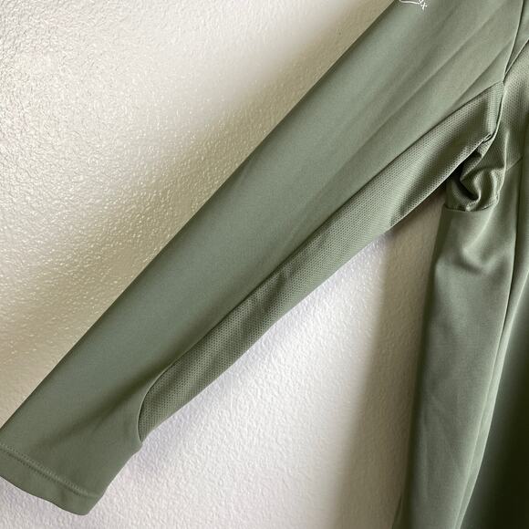 Le Mieux Long Sleeve Shirt US 4 Womens 1/4 Zip Green Collared Polo Equestrian - Picture 5 of 11